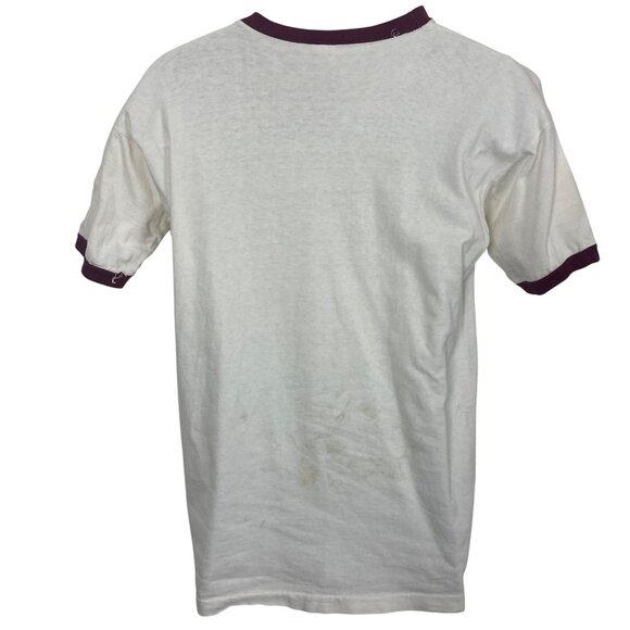 Vintage Champion Northeastern University Ringer T Shirt Large Thrashed 50s 60s - Picture 11 of 12